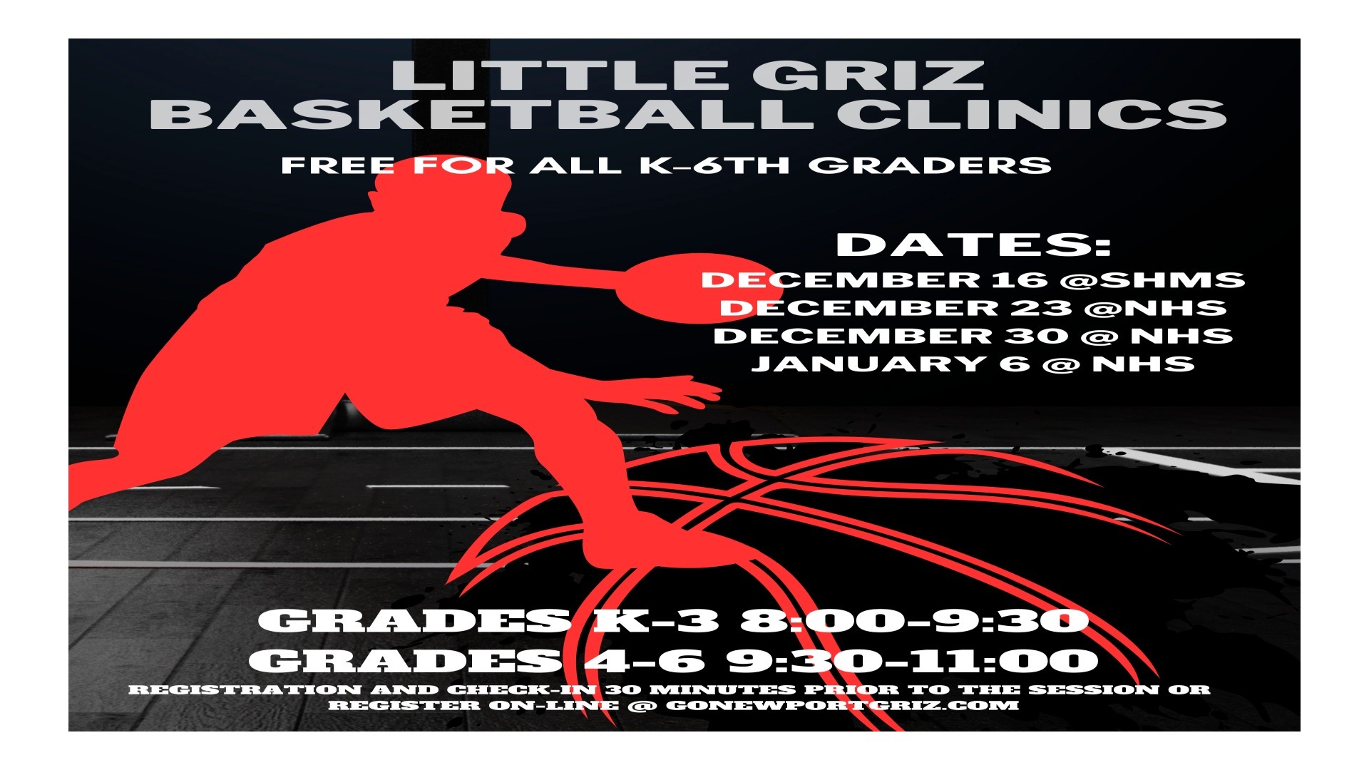 NewportSlide 0 - Little Griz Basketball Clinic Registration